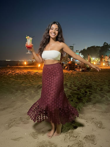 Resort Luxe Wine Skirt