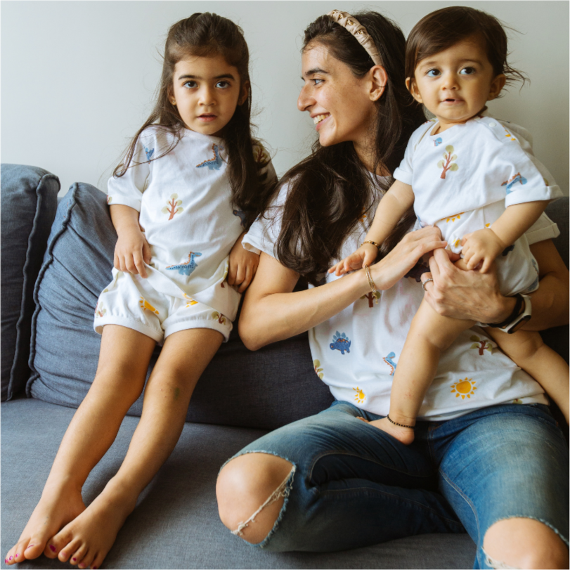 Organic Tee & Shorts Co-ord Set | Hand-Block Printed