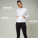 Premium white utility cargo jacket - Versatile and stylish fitness gift for her to upgrade her spring workout wardrobe