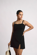 Black – Dress Swimsuit with Shorts