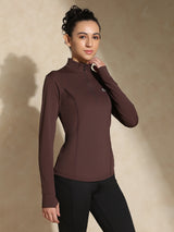 Shop-Women's Ath Runner Zip Neck Java