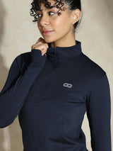 Shop-Women's Ath Runner Zip Neck Navy