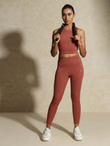Shop-Padded Cross Back Crop Top Marsala