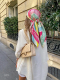 Candy Stripe Silk Head Scarf