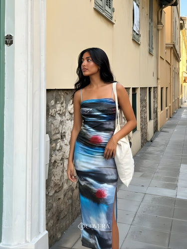 Multicolour Beach Printed Bodycon Dress