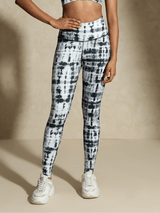 Shop-Black Shibori Luxe Leggings
