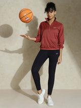 Shop-TraqLite Half Zip Performance Jacket Marsala