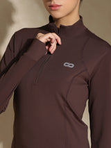 Shop-Women's Ath Runner Zip Neck Java