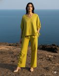 Olive Glow Tie-Up Co-Ord Set
