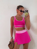 Hot Pink Swim Skort Set