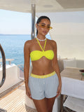 Maldives Neon Halter Bikini Set and Shorts