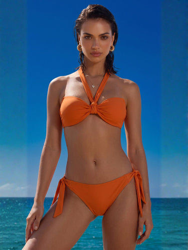 Bali Orange Candy Halter Bikini Set