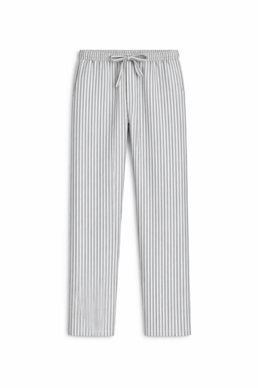 Sage Stripes Linen Pants