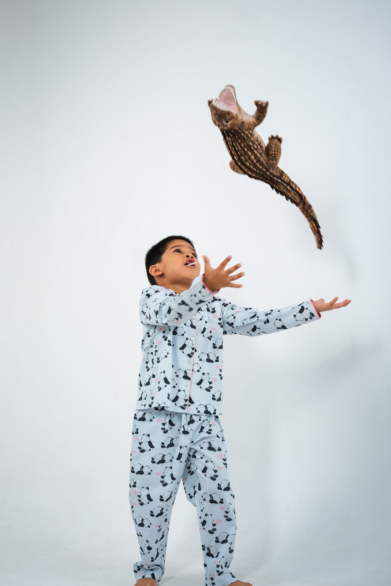 Panda Playtime – Unisex Cotton Night Suit