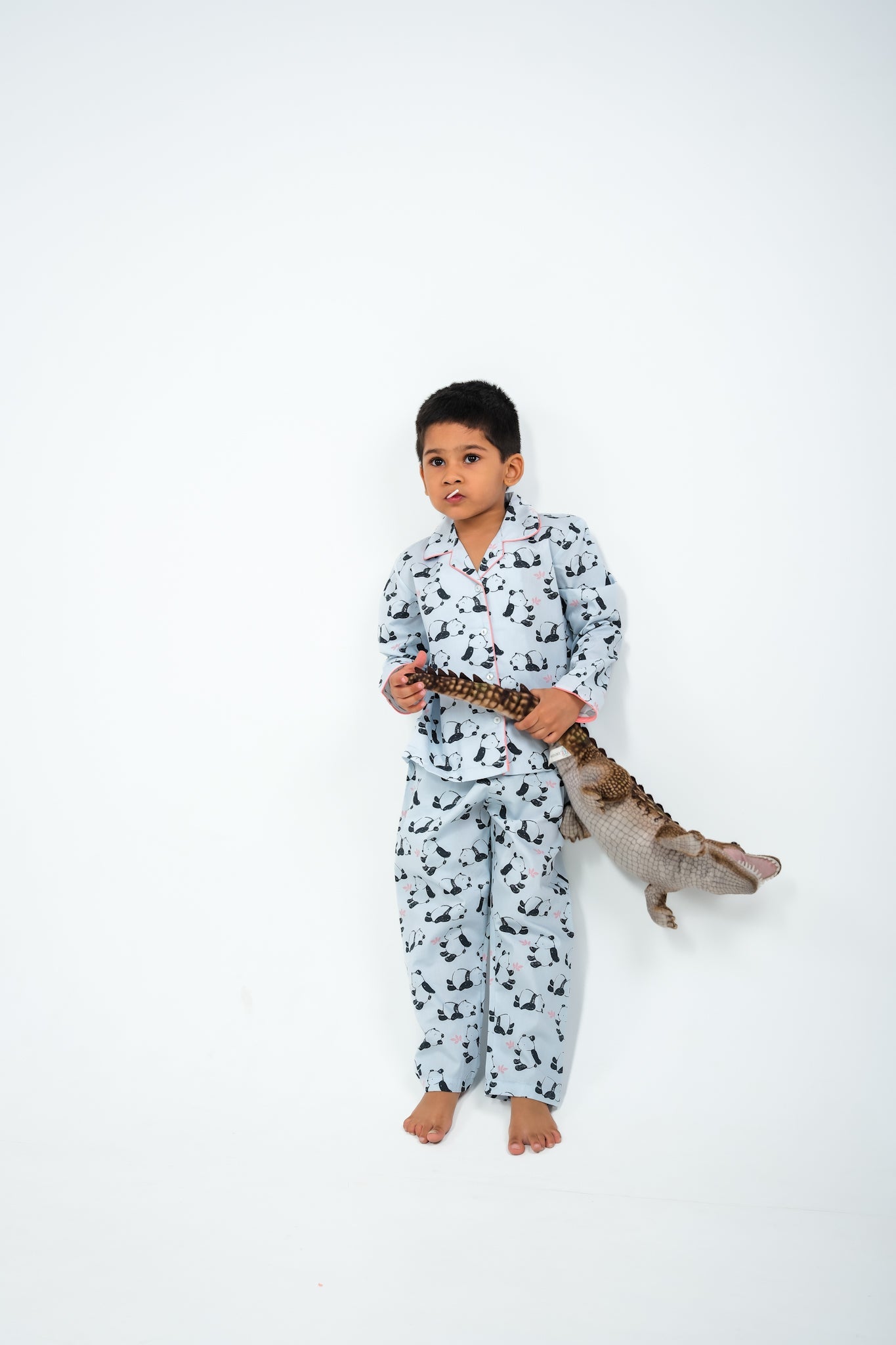 Panda Playtime – Unisex Cotton Night Suit
