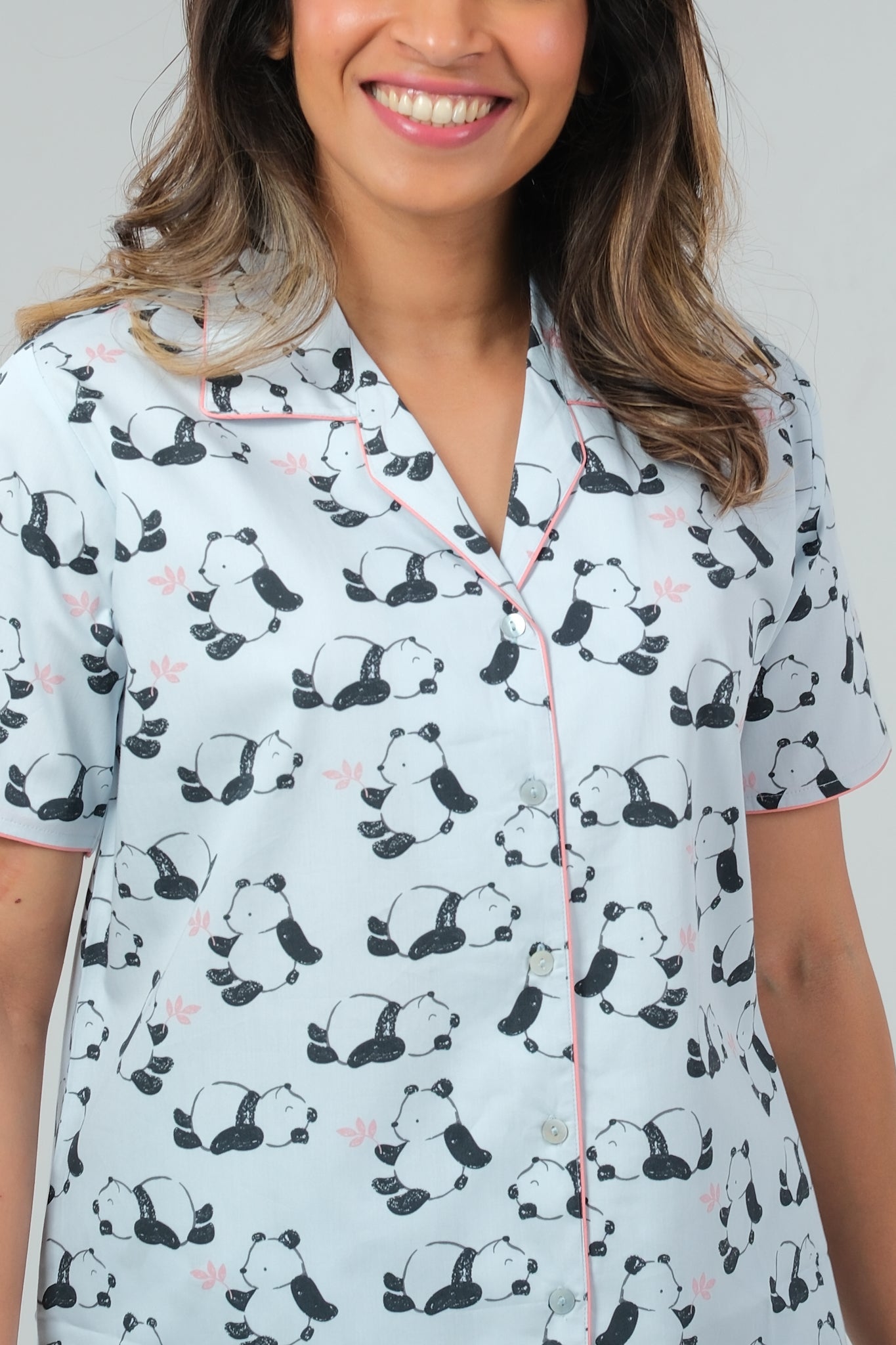 Panda Playtime – Cotton Night Suit for Moms