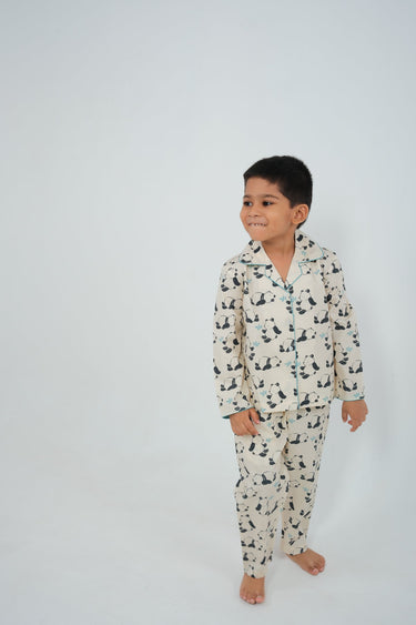 Panda Playtime – Unisex Cotton Night Suit
