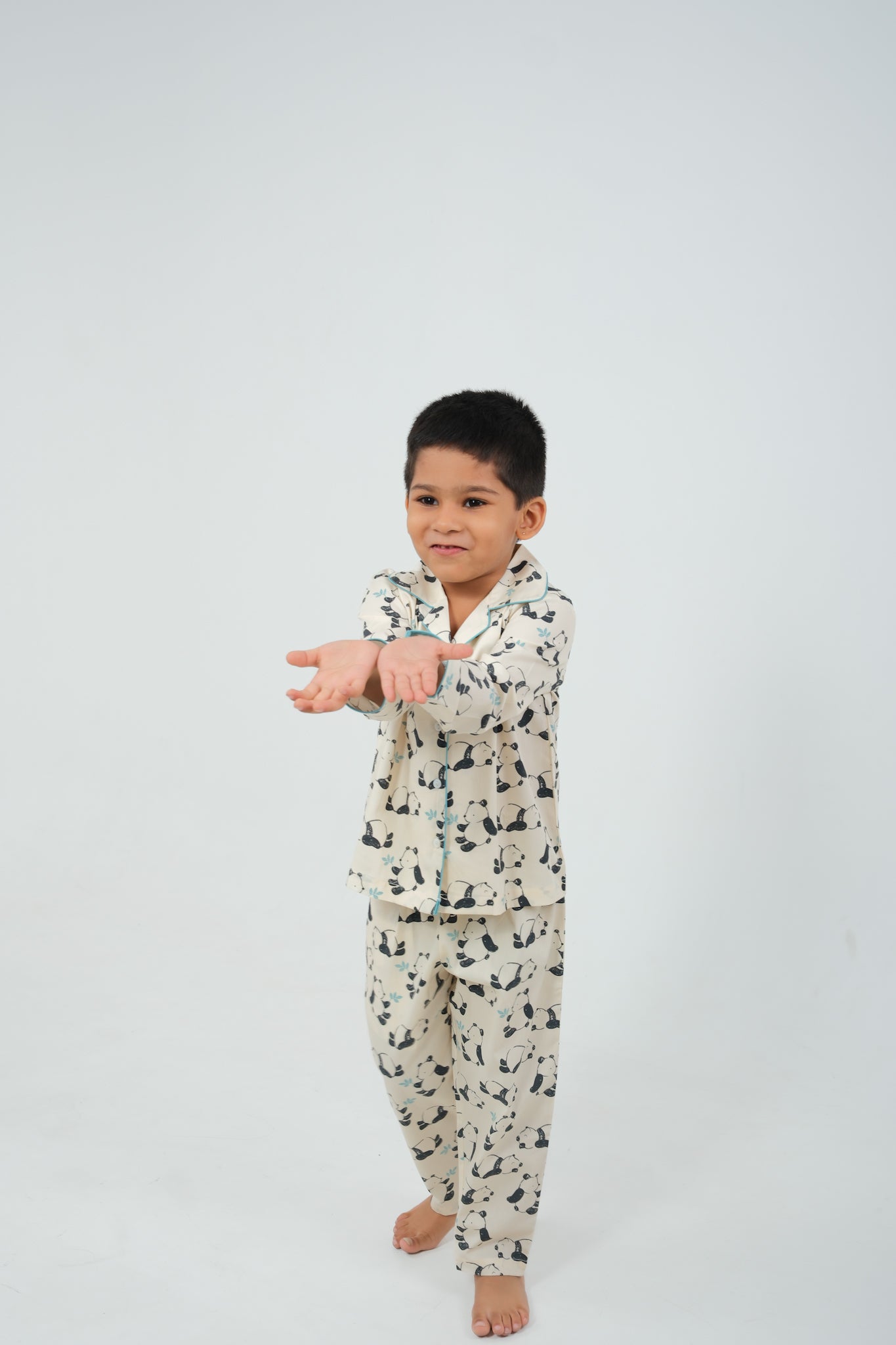 Panda Playtime – Unisex Cotton Night Suit