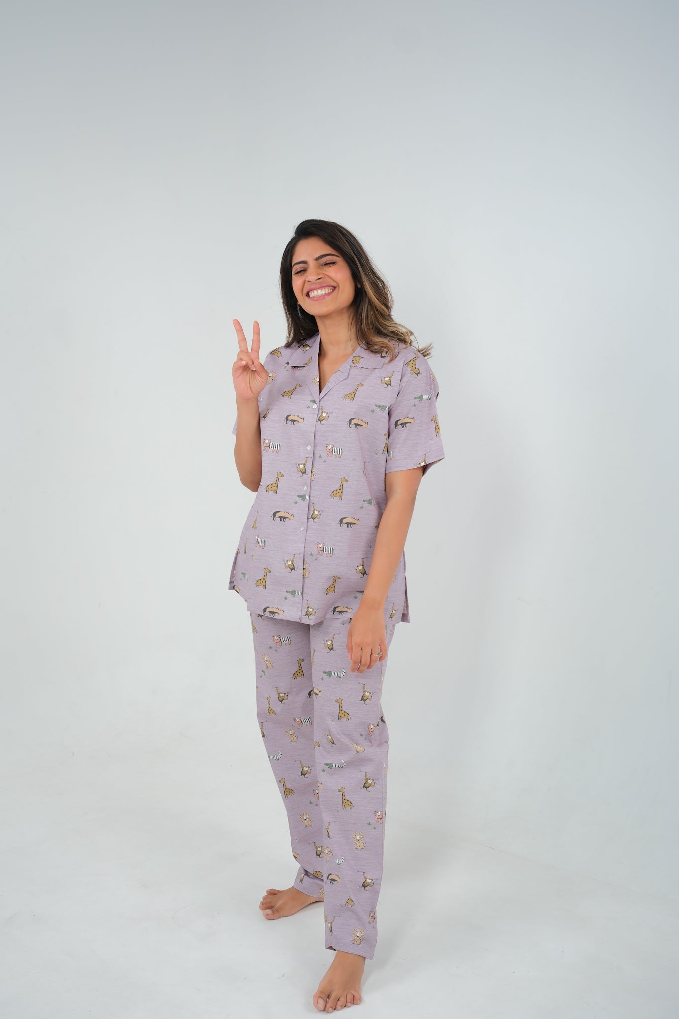 Jungle Jamboree – Women’s Cotton Night Suit