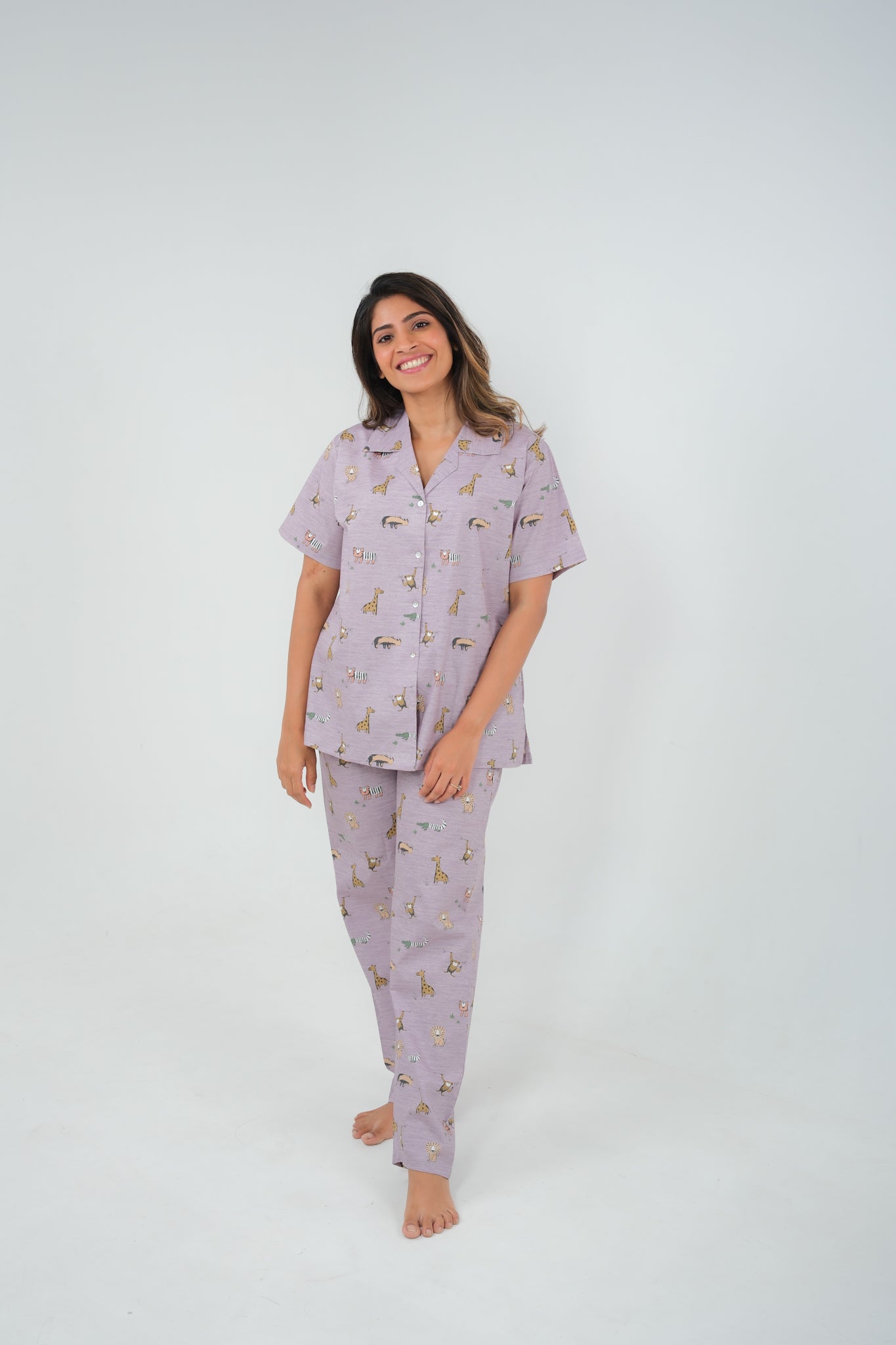 Jungle Jamboree – Women’s Cotton Night Suit