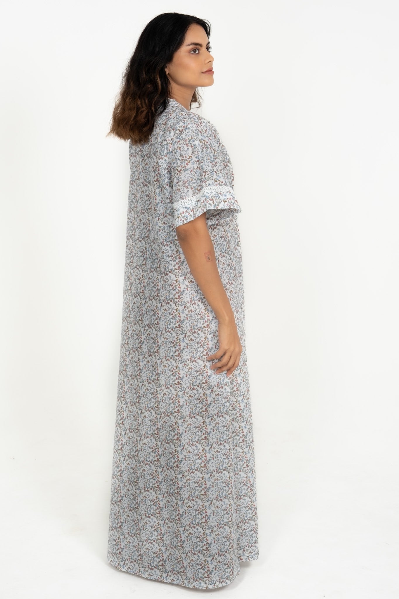 Mistleaf - Embroidered Cotton Nighty