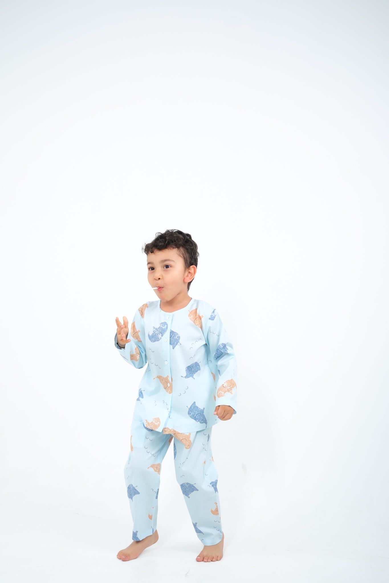 Trunk Tales – Unisex Cotton Elephant Night Suit