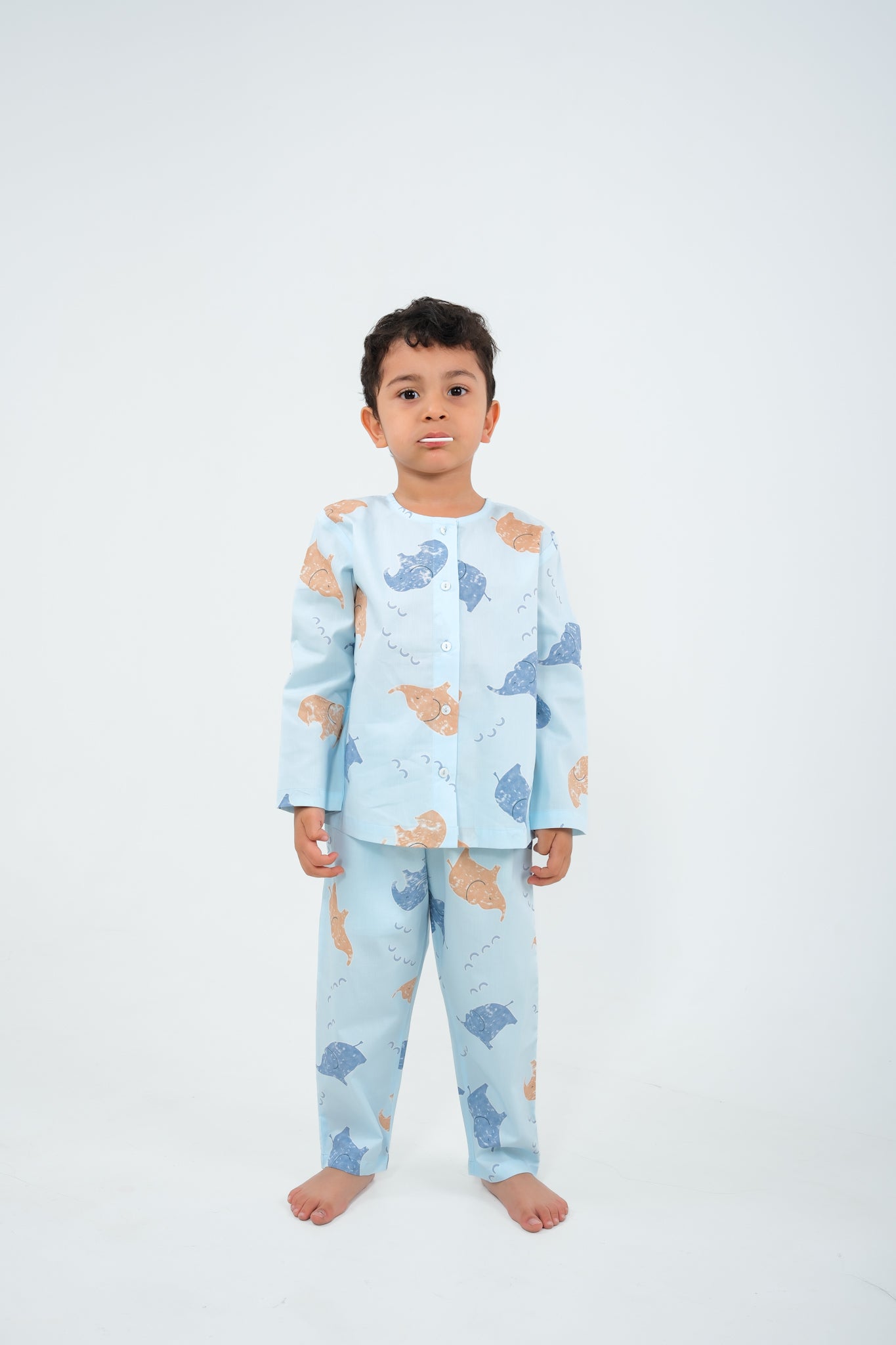 Trunk Tales – Unisex Cotton Elephant Night Suit