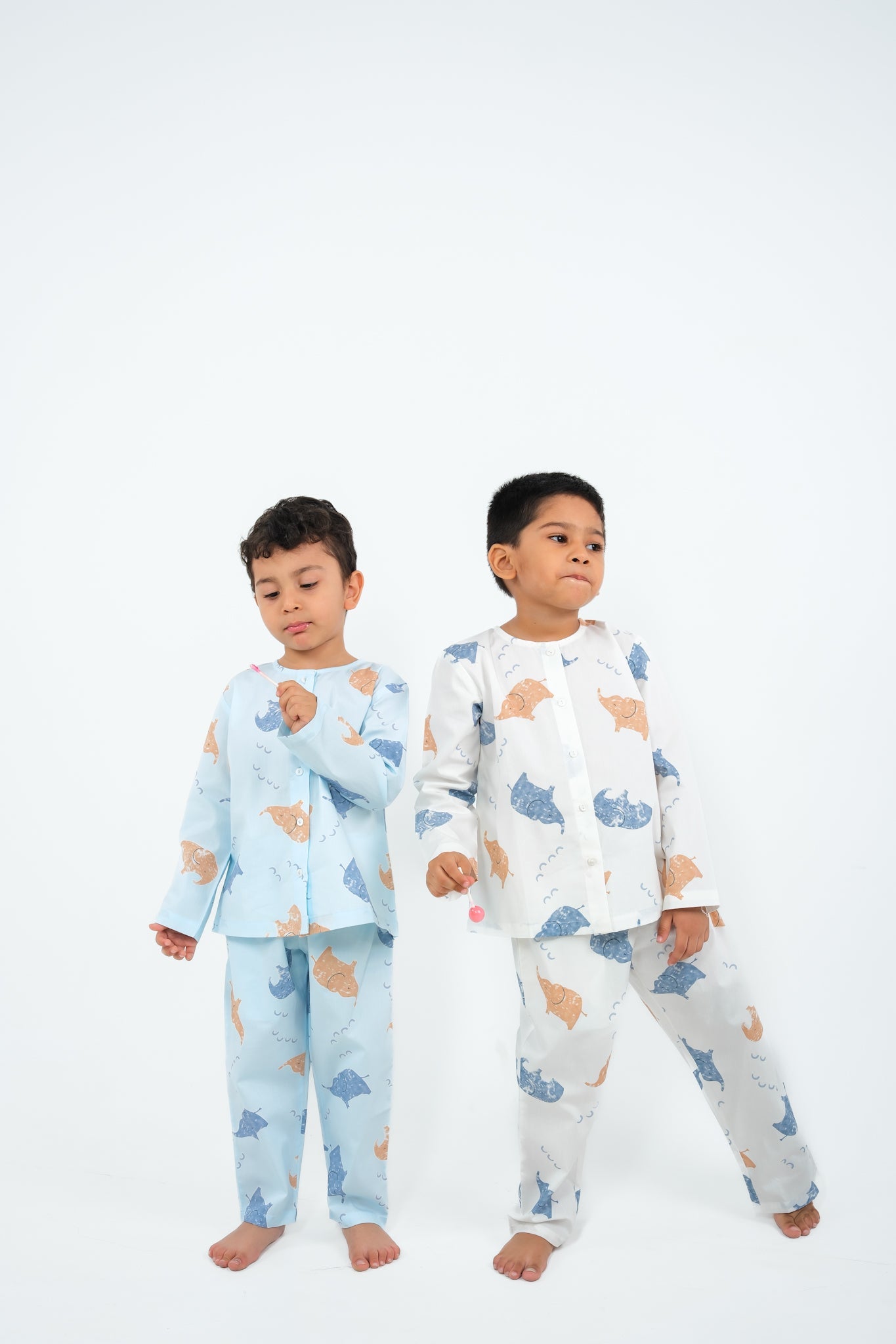 Trunk Tales – Unisex Cotton Elephant Night Suit