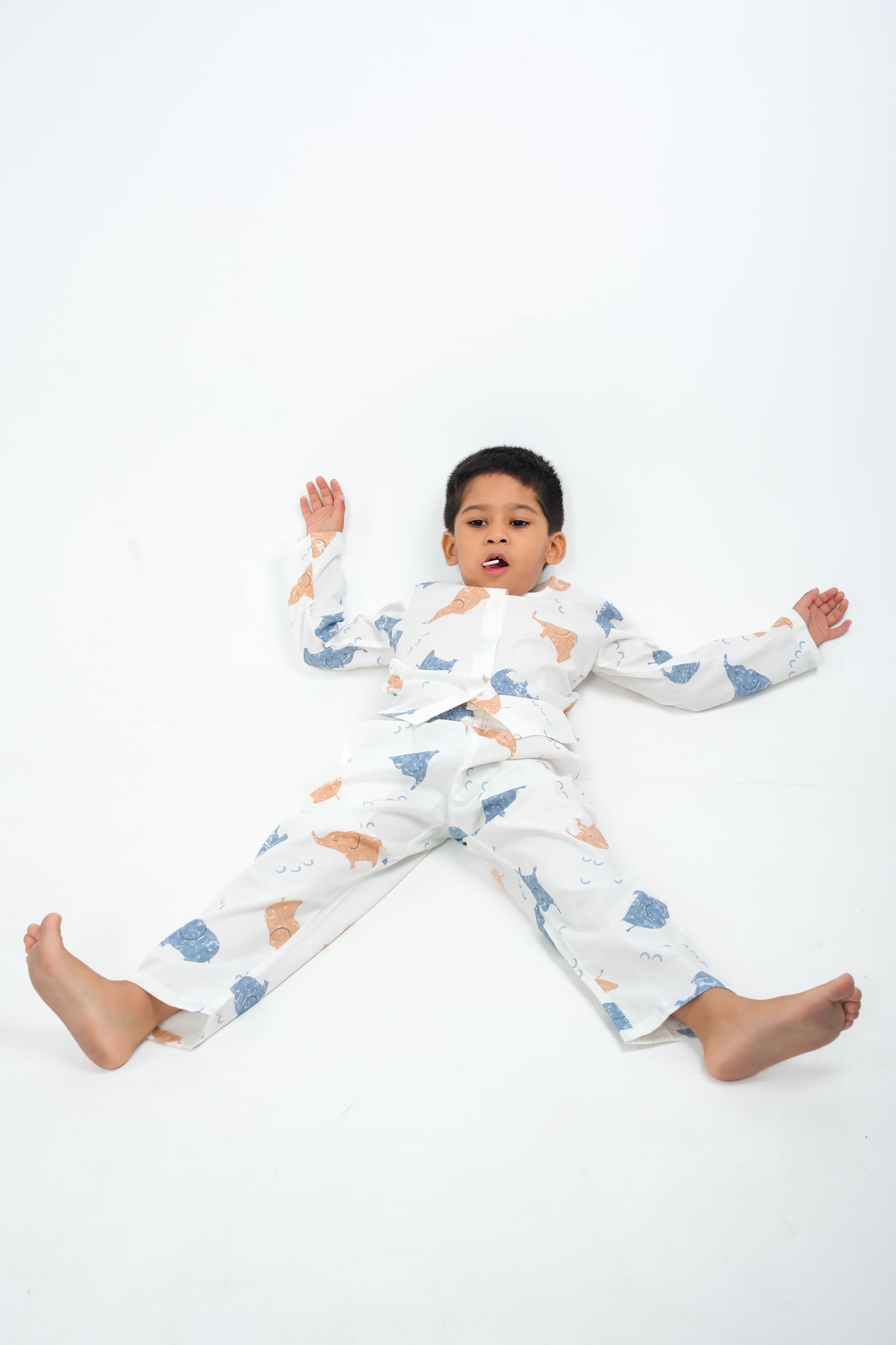 Trunk Tales – Unisex Cotton Elephant Night Suit
