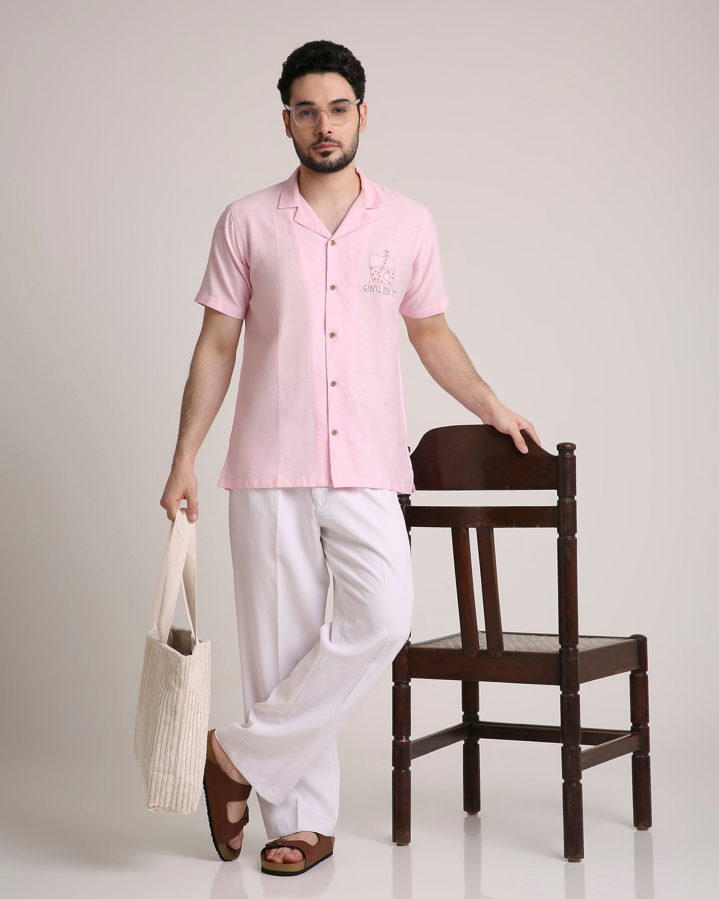 Pink Pour Shirt For Men