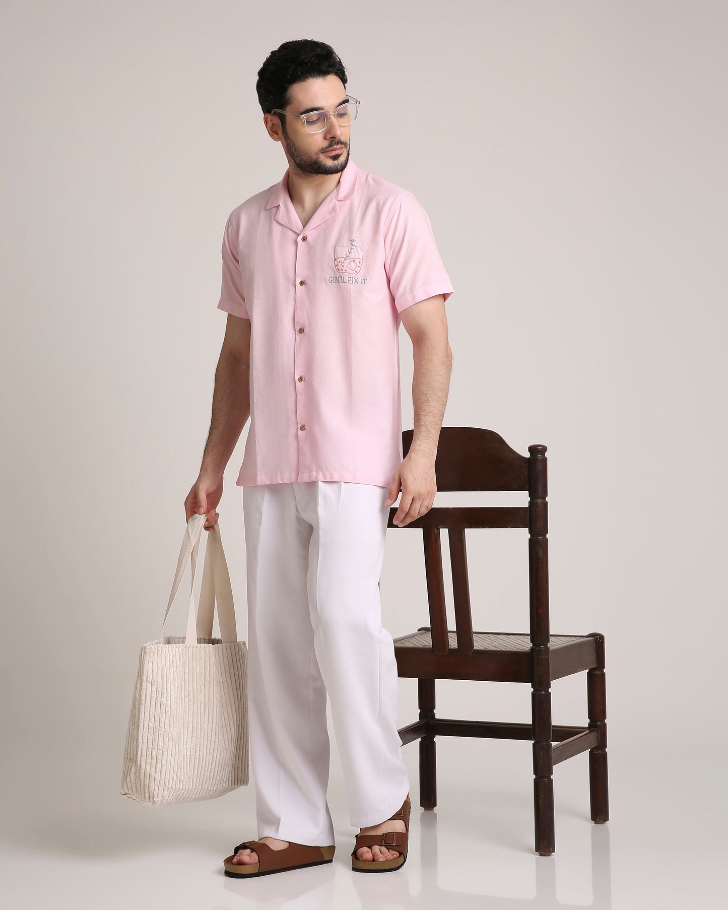 Pink Pour Shirt For Men