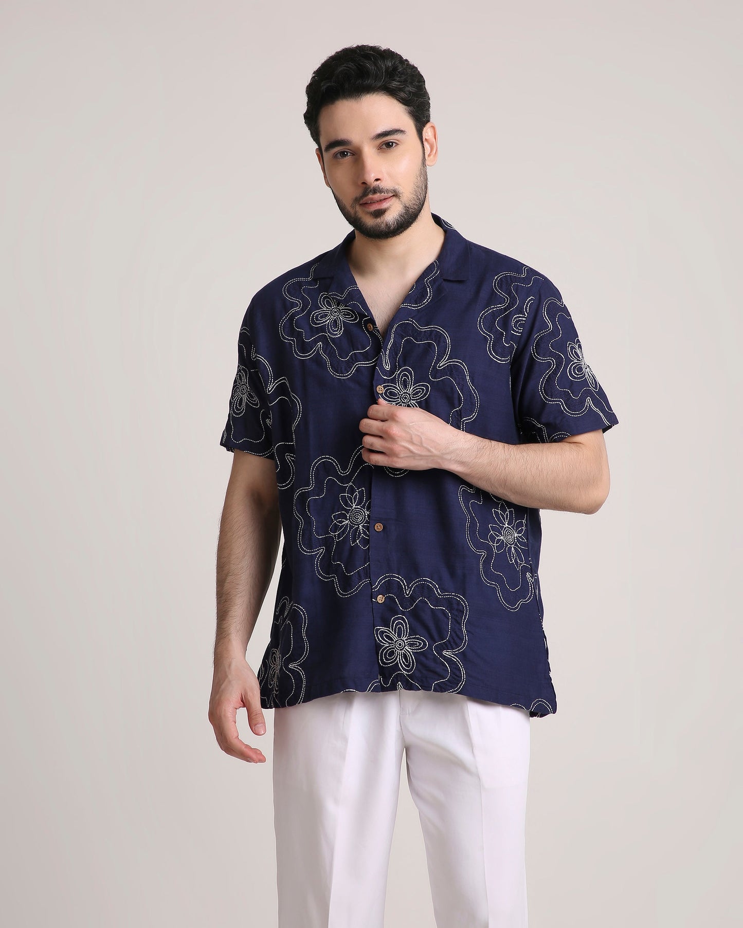 Buta Blue Shirt For Men
