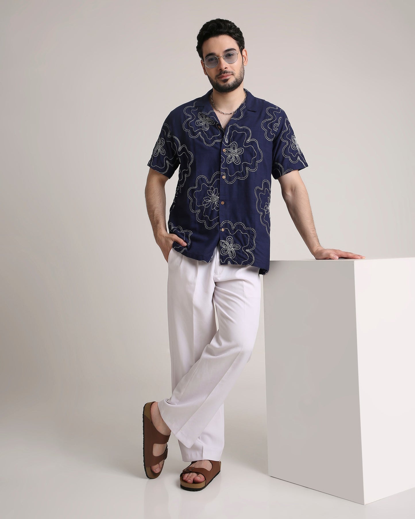 Buta Blue Shirt For Men