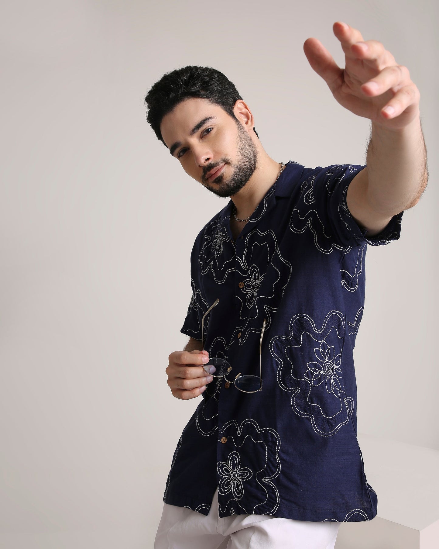 Buta Blue Shirt For Men