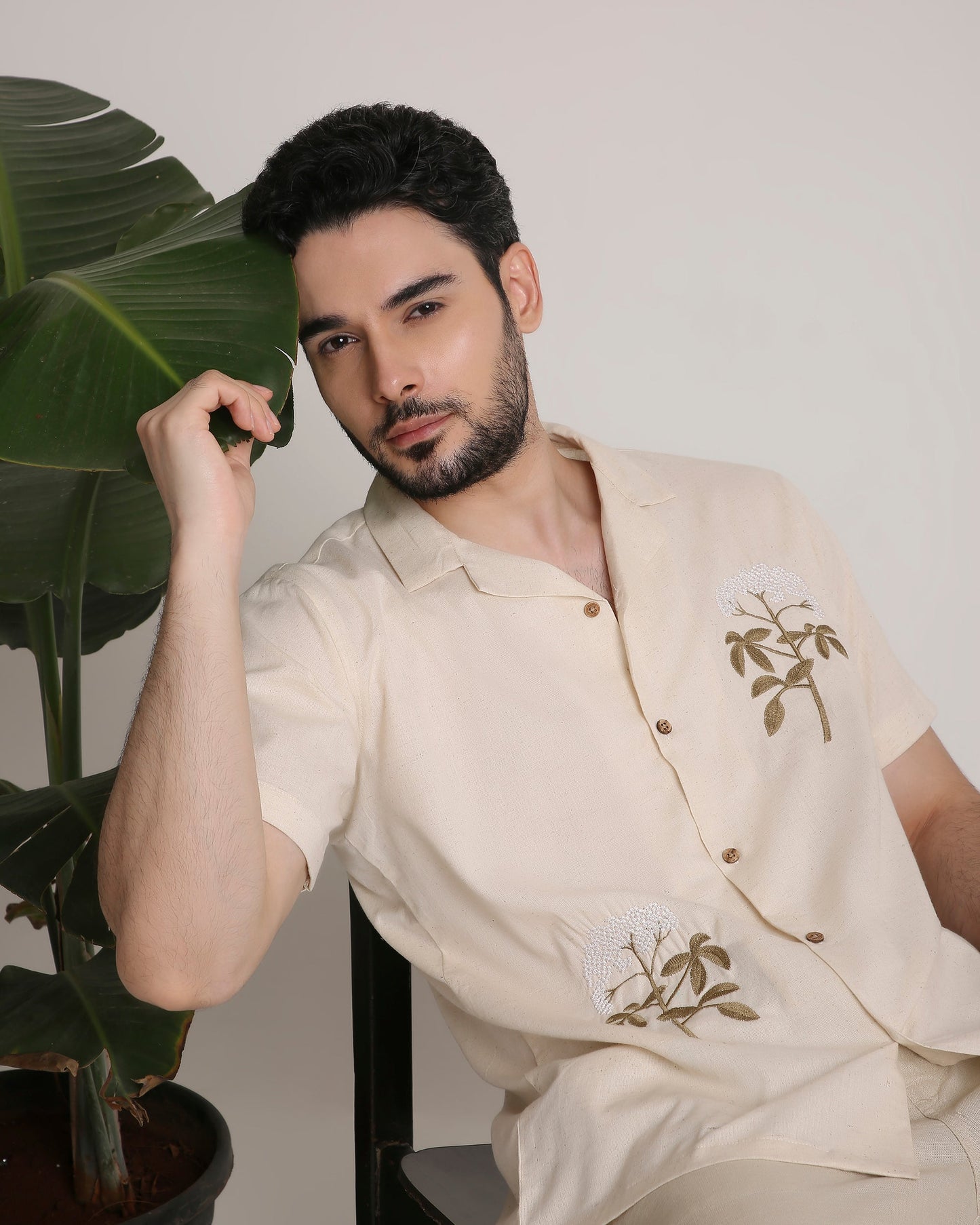 Ivory Bloom Shirt For Men