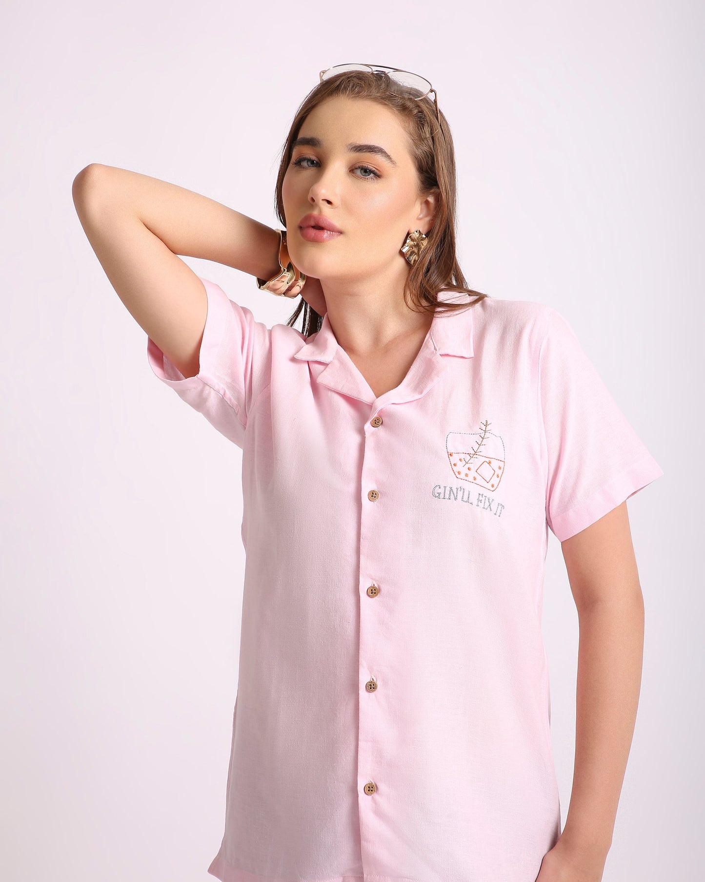 Pink Pour Shirt For Men
