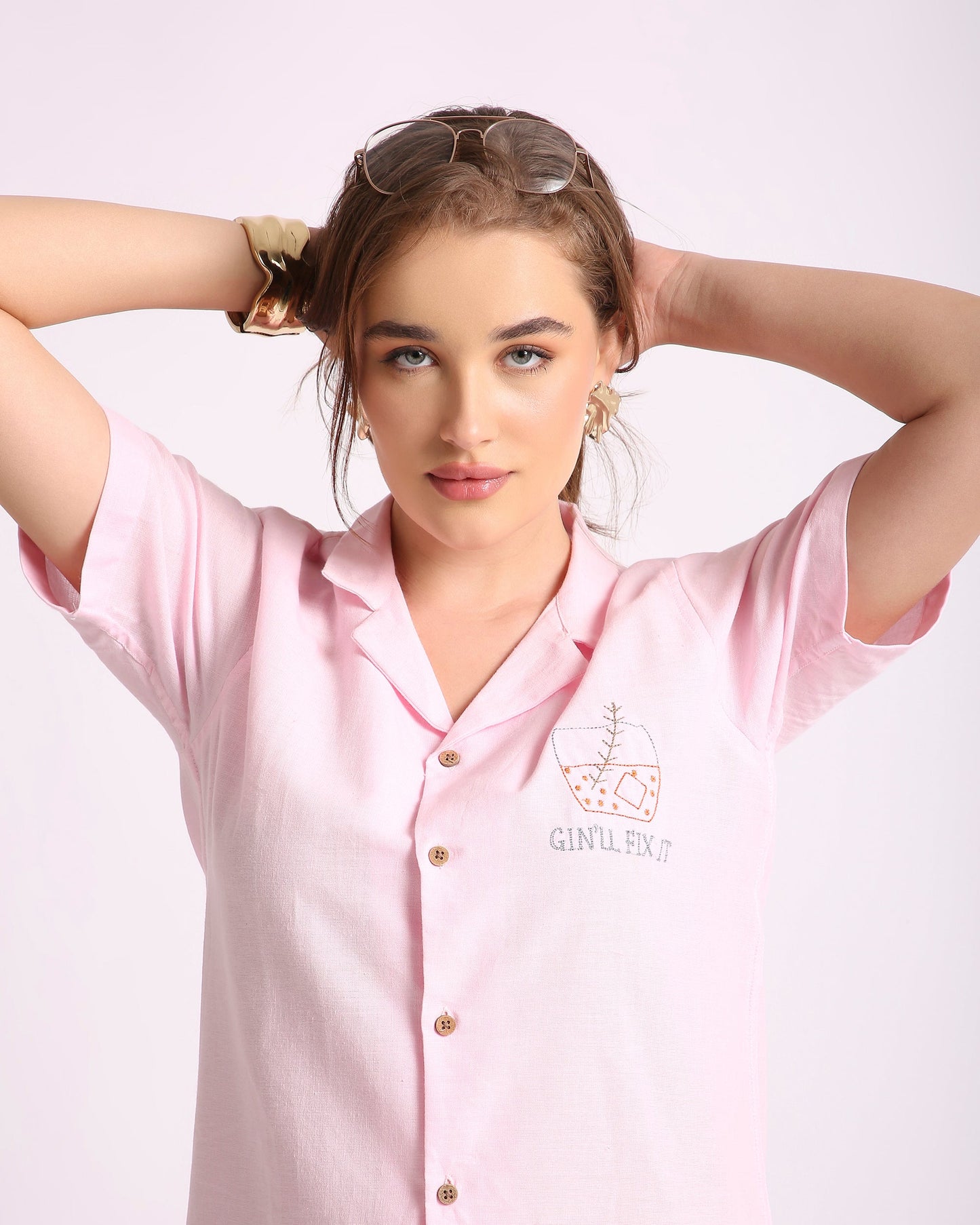 Pink Pour Shirt For Men