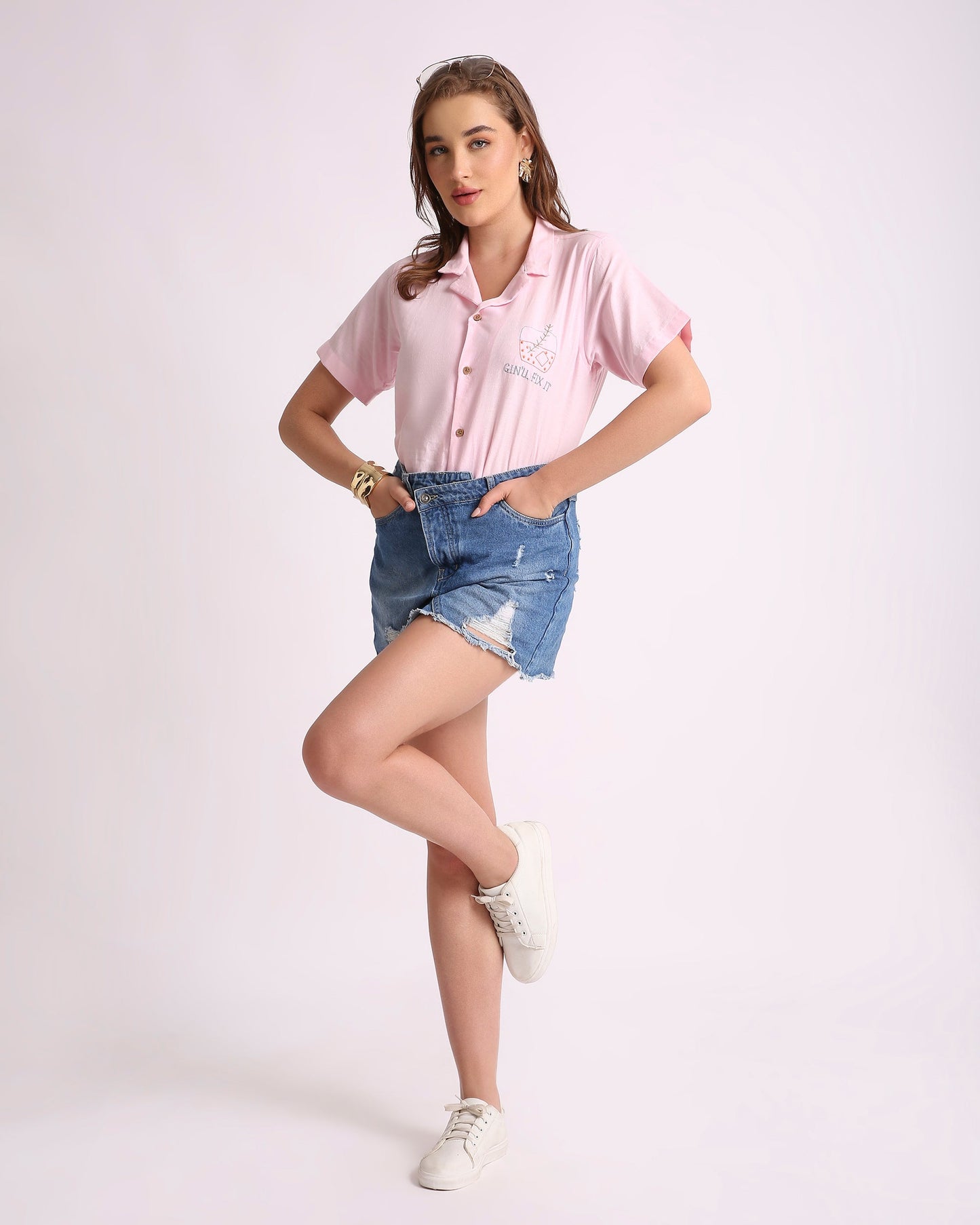 Pink Pour Shirt For Men