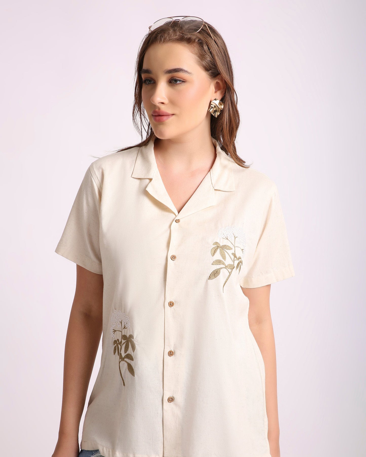 Ivory Bloom Shirt For Men
