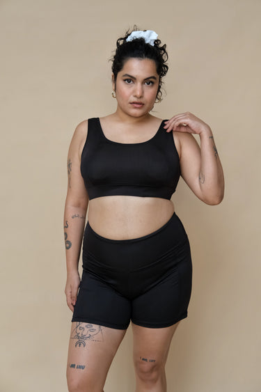 Black Butterfly Hi-Waisted Shorts