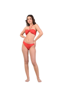 Drawstring Tie Halter Bikini Set