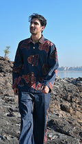 Denim Ajrakh Shirt