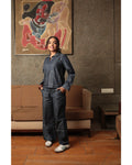 Women Denim V-Neck Shirt