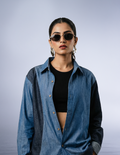 Women Denim Abstract Co-ord Set
