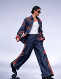 Women Denim Ajrakh Shirt