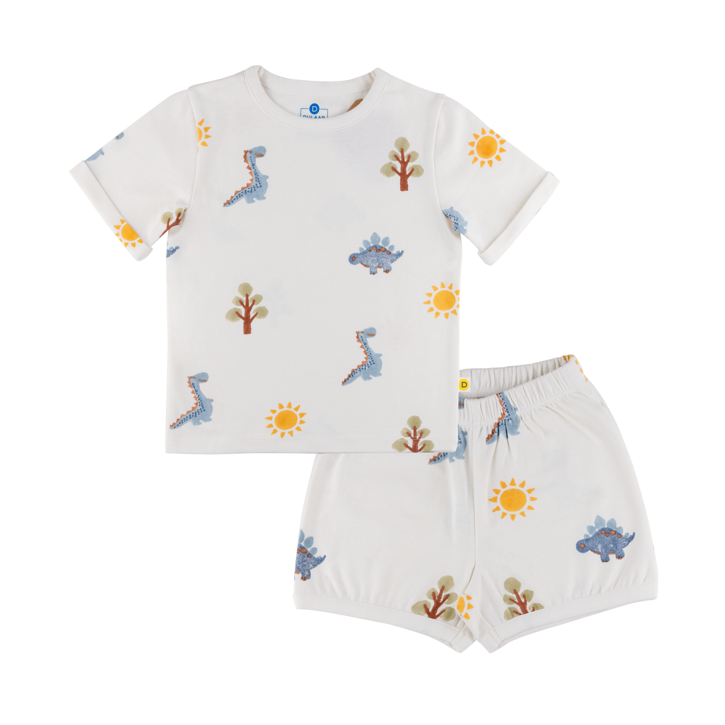 Organic Tee & Shorts Co-ord Set | Hand-Block Printed