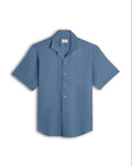 Dusty Blue Cuban Collar Shirt