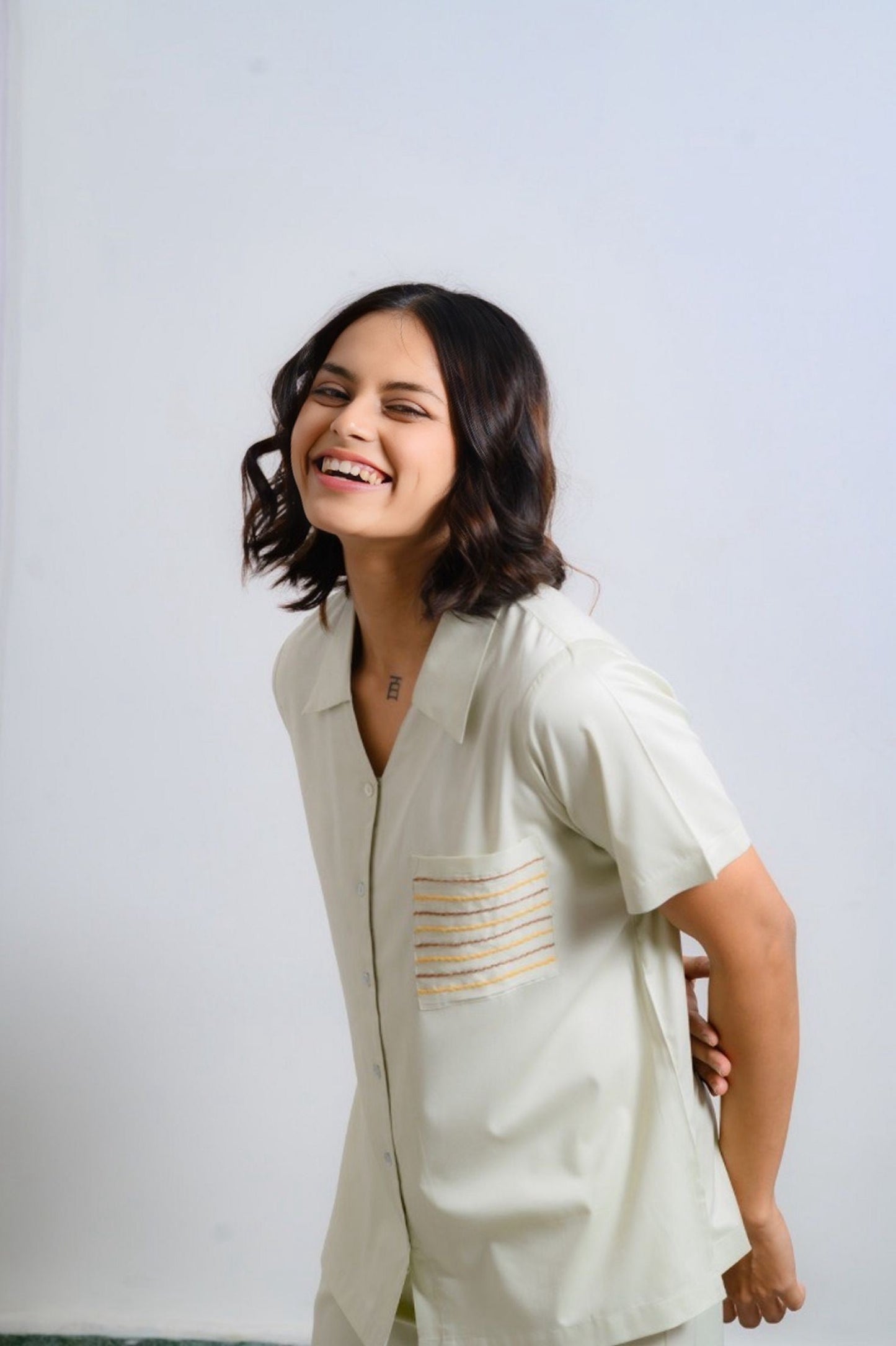 Bumblebee Hand-Embroidered Nightsuit