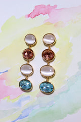 Morning Dew Earrings on a color background