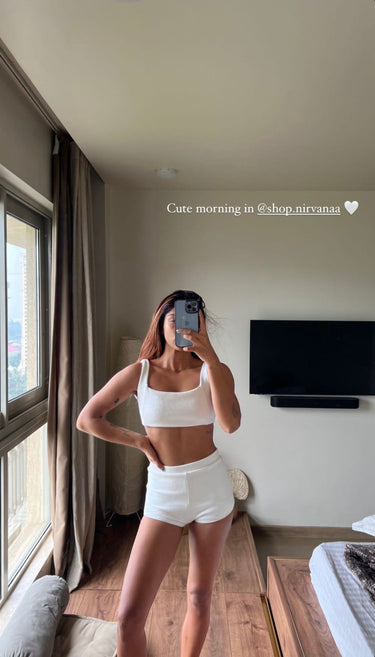 Midi Shorts - White